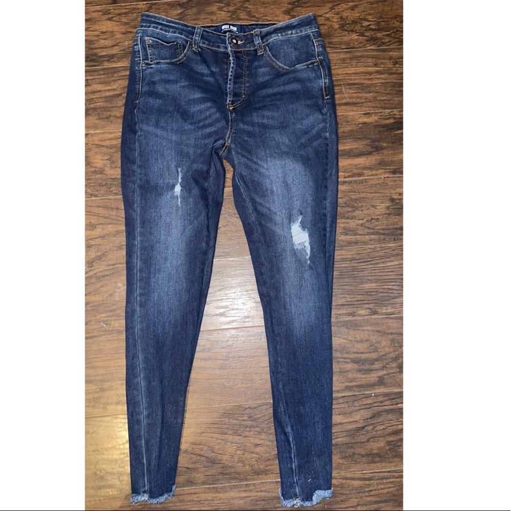 Women wax jeans